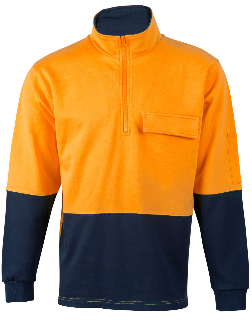 [SW47] Hi-Vis Two Tone Cotton Fleecy Sweat