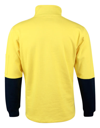 [SW47] Hi-Vis Two Tone Cotton Fleecy Sweat