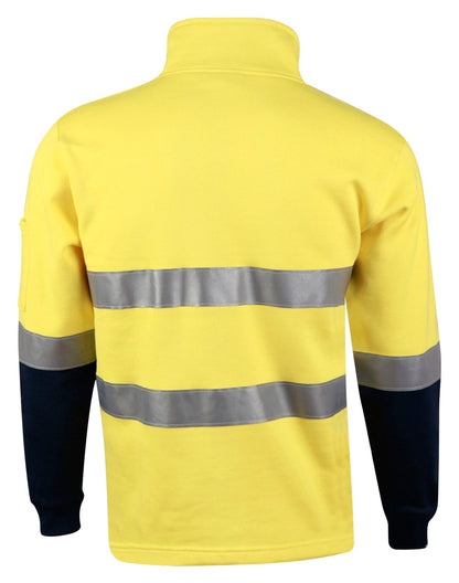 [SW48] Hi-Vis Two Tone Cotton Fleecy Sweat With 3M tapes