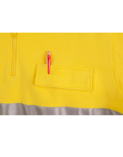 [SW48] Hi-Vis Two Tone Cotton Fleecy Sweat With 3M tapes