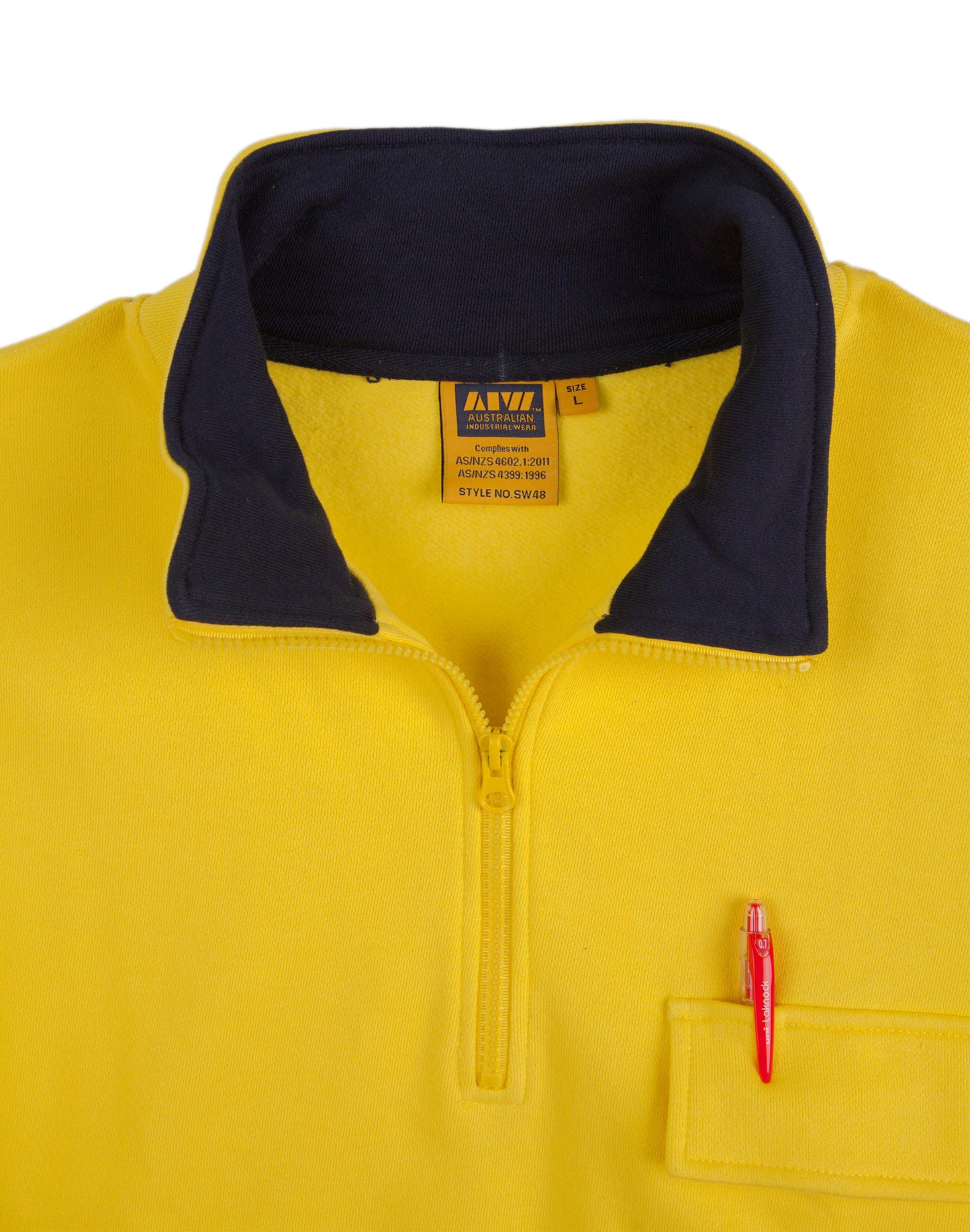 [SW48] Hi-Vis Two Tone Cotton Fleecy Sweat With 3M tapes
