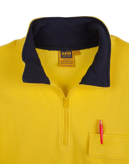 [SW48] Hi-Vis Two Tone Cotton Fleecy Sweat With 3M tapes