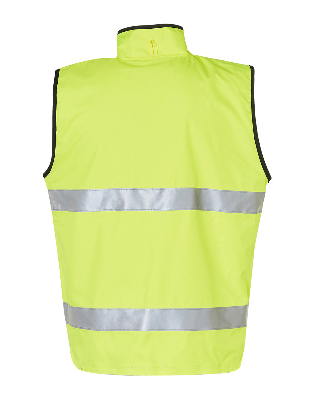 [SW49] Hi-Vis Reversible Mandarine Collar Safety Vest With 3M Tapes