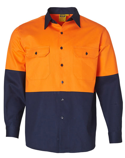 [SW54] Hi-Vis cotton drill shirt L/S
