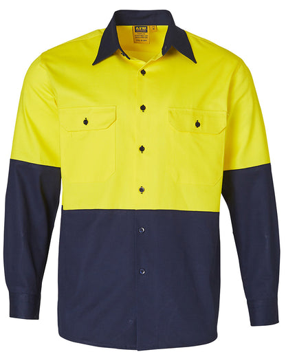 [SW54] Hi-Vis cotton drill shirt L/S