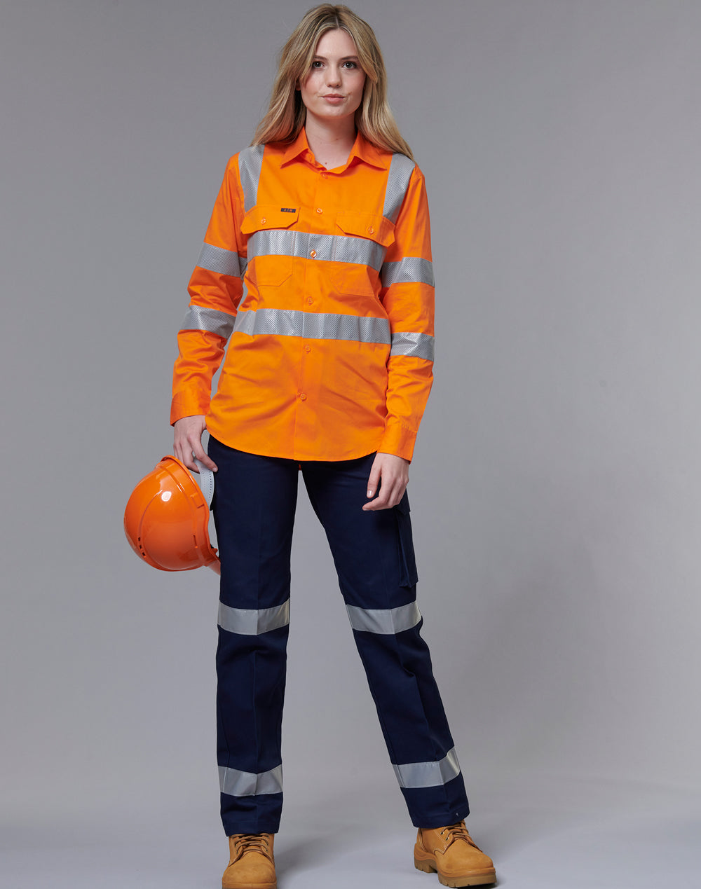 [WP15HV] Ladies' Heavy Cotton Pre-Shrunk Drill Pant with 3M Tape
