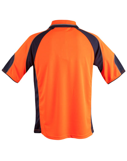 [SW61] Men's Hi-Vis Cooldry Contrast Polo with Sleeve Panels