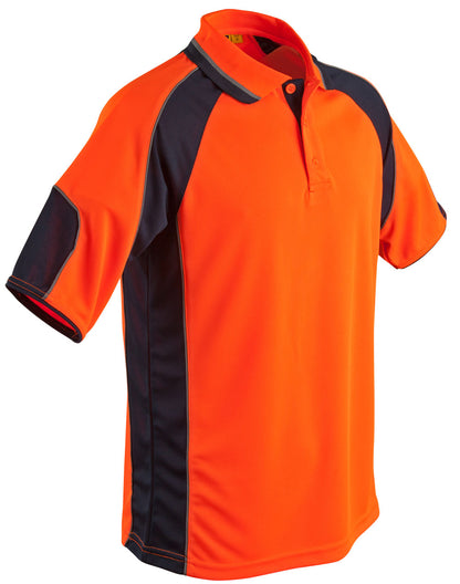 [SW61] Men's Hi-Vis Cooldry Contrast Polo with Sleeve Panels