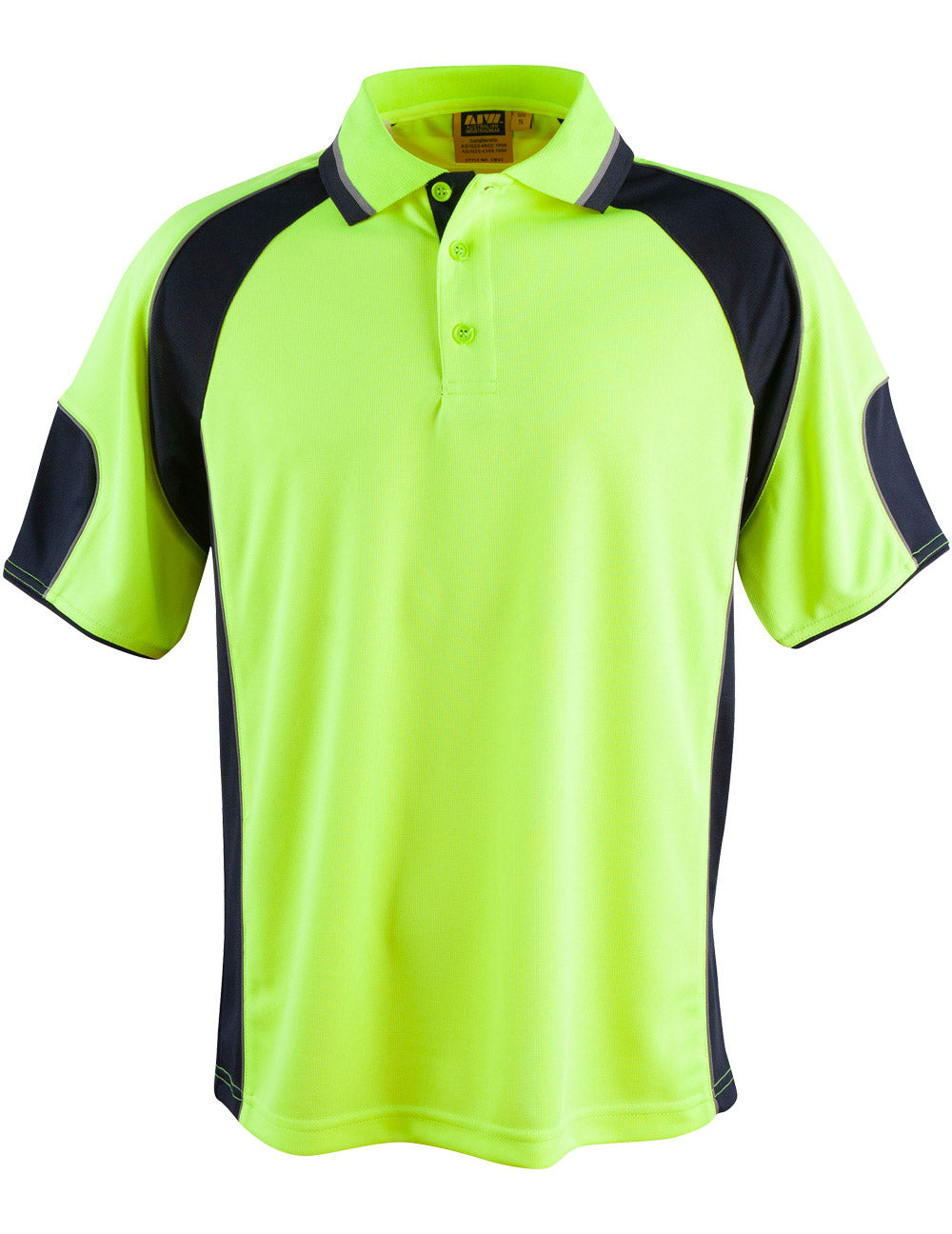 [SW61] Men's Hi-Vis Cooldry Contrast Polo with Sleeve Panels