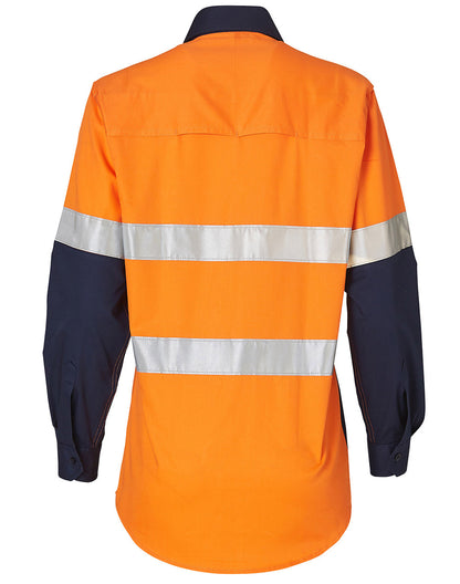 [SW65] Ladies' Hi-Vis L/S Safety Shirt 3M Tape