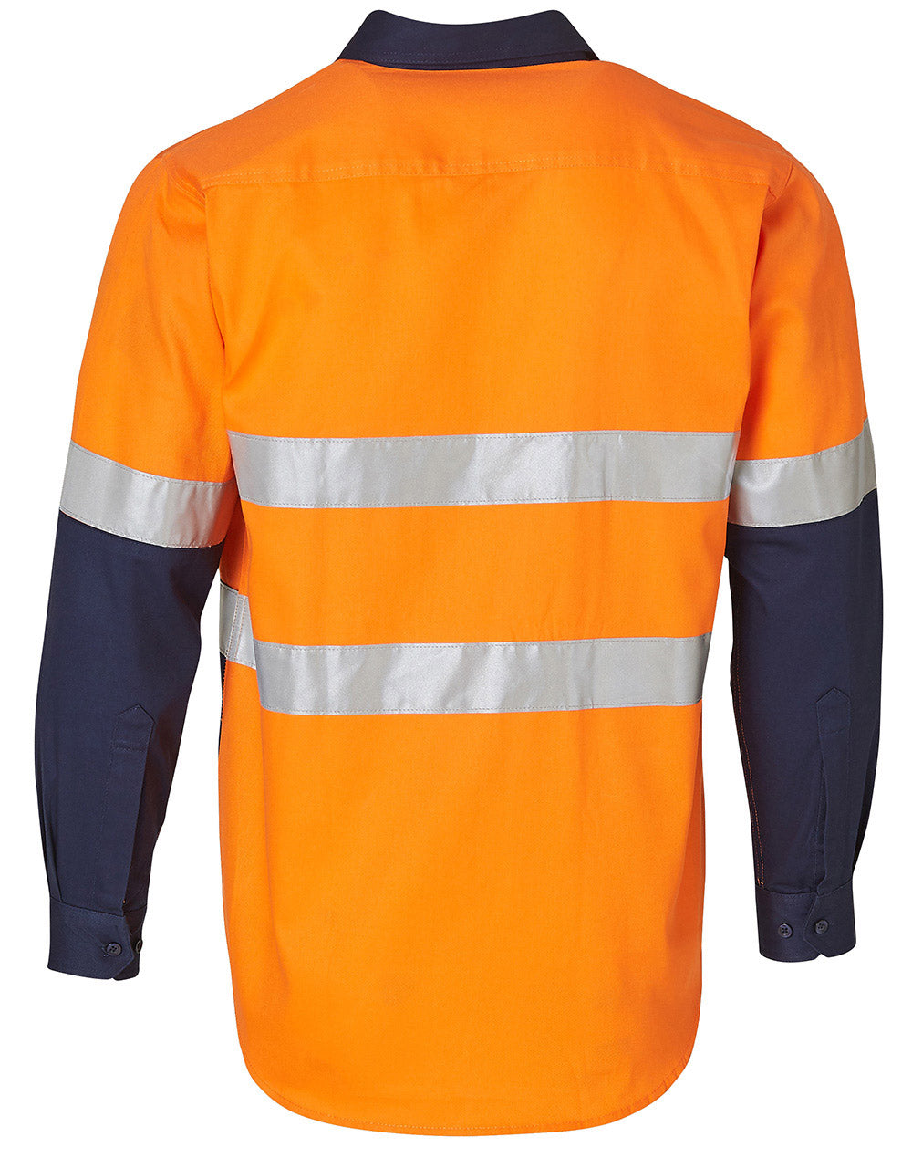 [SW68] Men's Hi-Vis Cotton Twill  L/S Safety Shirt (3M tape)