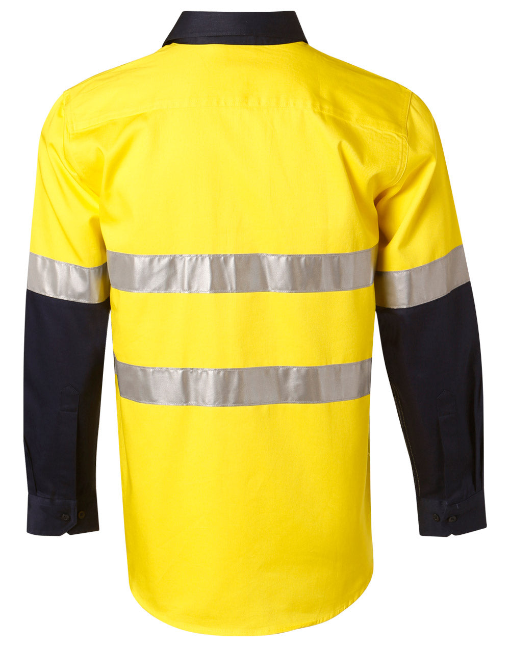 [SW68] Men's Hi-Vis Cotton Twill  L/S Safety Shirt (3M tape)