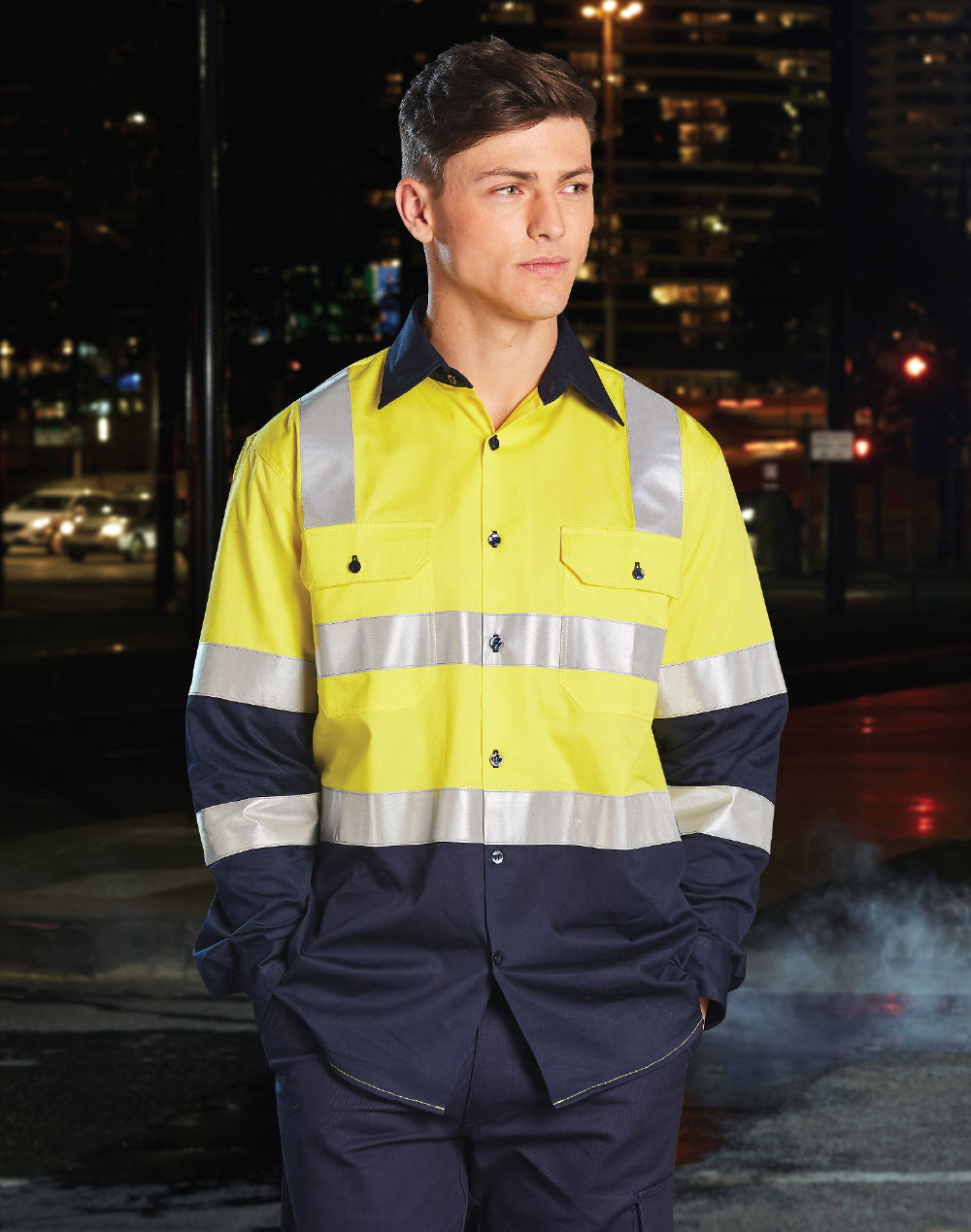 [SW70] Biomotion Two Tone Safety Shirt With X Tape