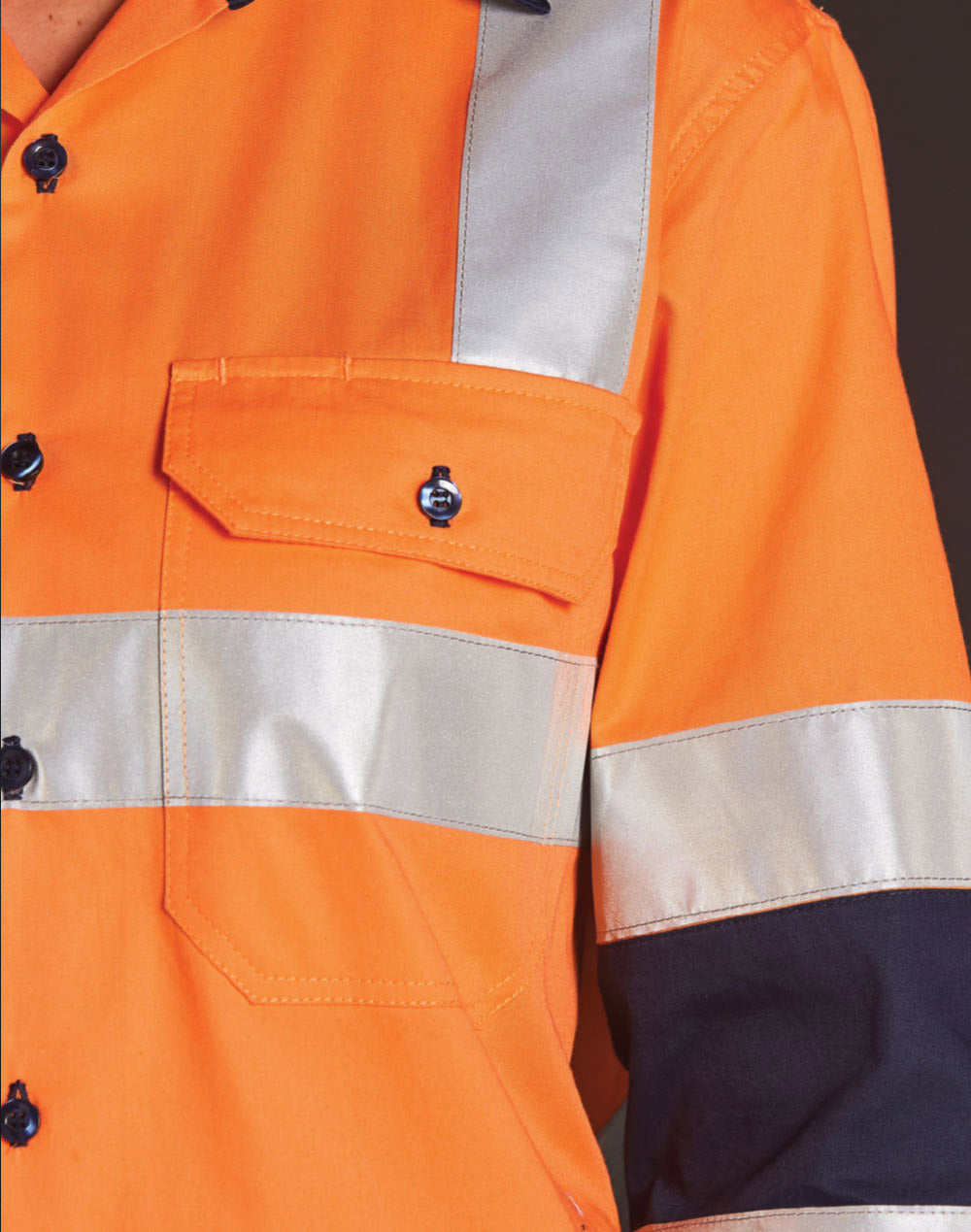 [SW70] Biomotion Two Tone Safety Shirt With X Tape