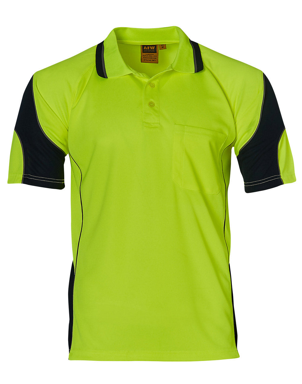 [SW71] Cooldry Hi-Vis Mini Waffle Safety Polo
