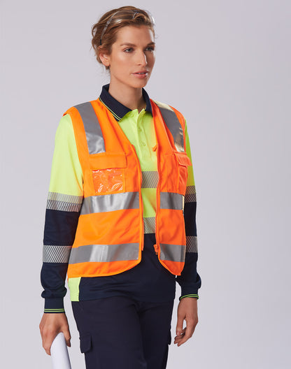 [SW42] Hi-Vis Safety Vest with ID Pocket & R/F Tapes