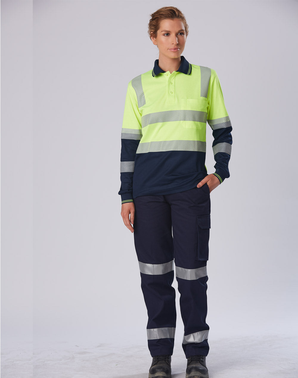 [SW74] Biomotion Segmented Truedry L/S Safety Polo