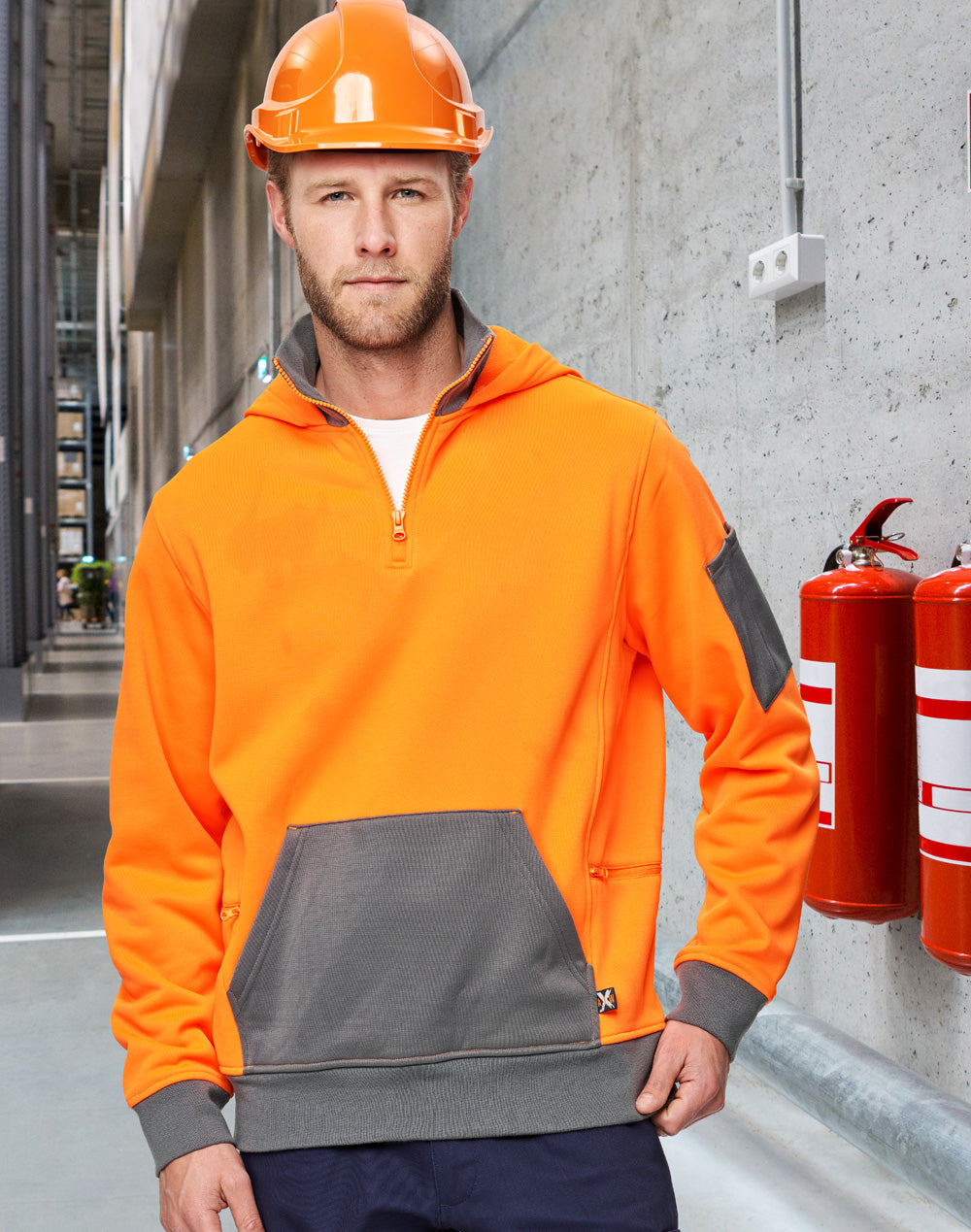 [SW78] Hi-Vis Premium Fleece Two Tone Hoodie
