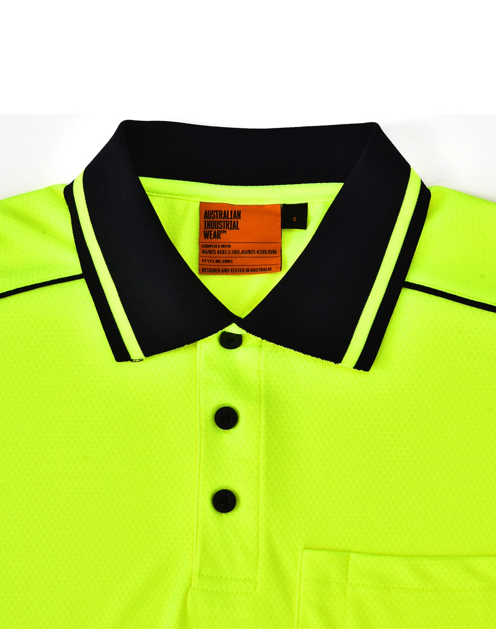 [SW81] Unisex Hi-Vis Bamboo Charcoal S/S Polo