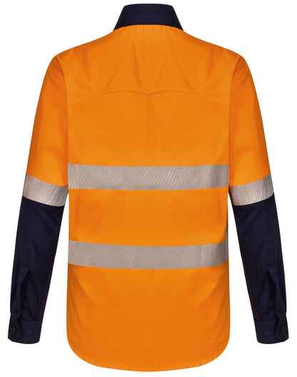[SW83] Hi-Vis Cool-Breeze Safety L/S Shirt (Segmented Tape)