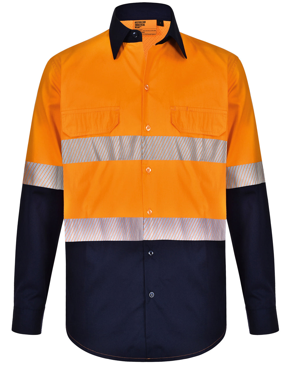 [SW83] Hi-Vis Cool-Breeze Safety L/S Shirt (Segmented Tape)