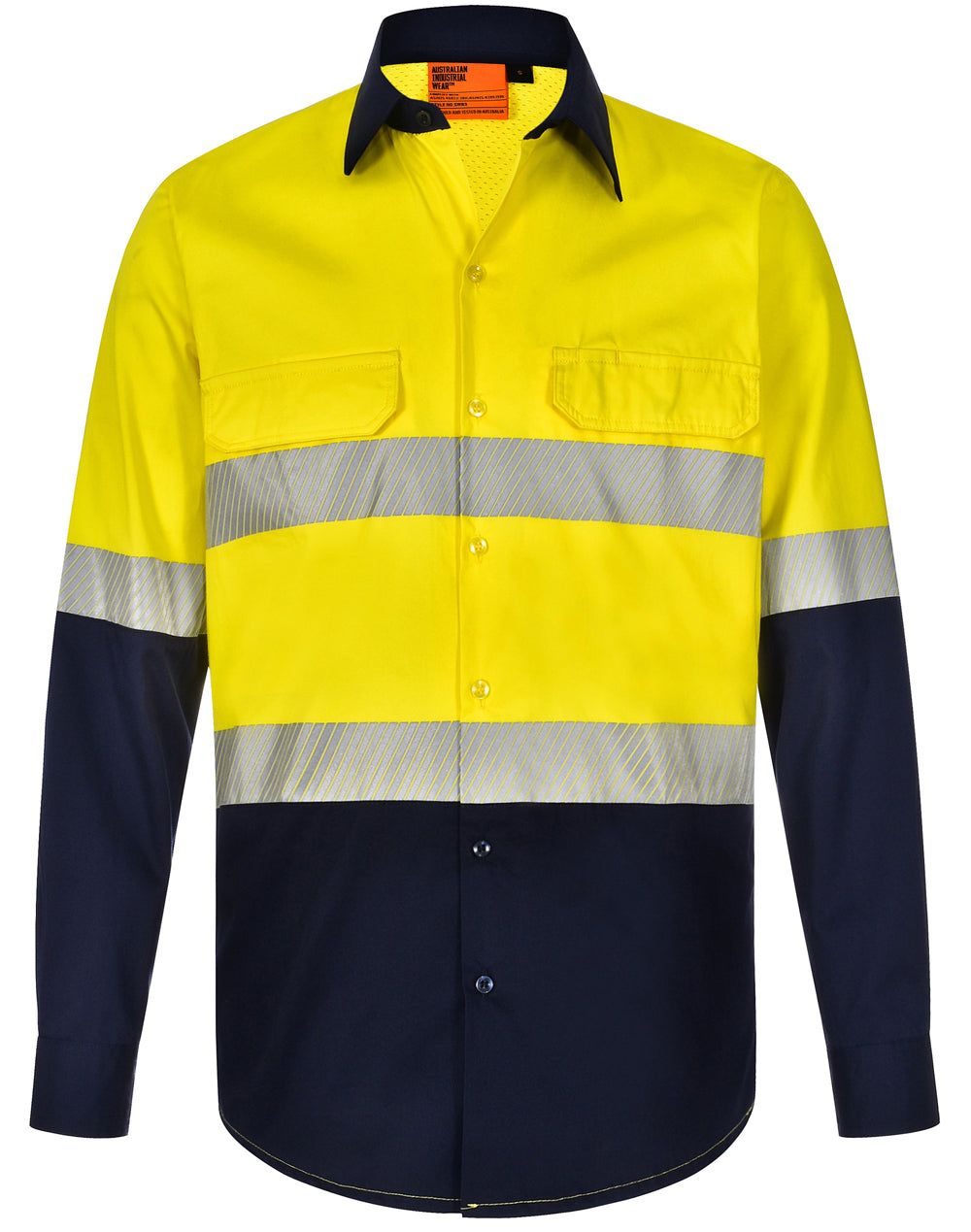 [SW83] Hi-Vis Cool-Breeze Safety L/S Shirt (Segmented Tape)
