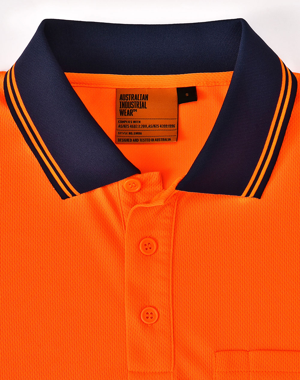 [SW86] Unisex Cooldry Segmented Safety L/S Polo