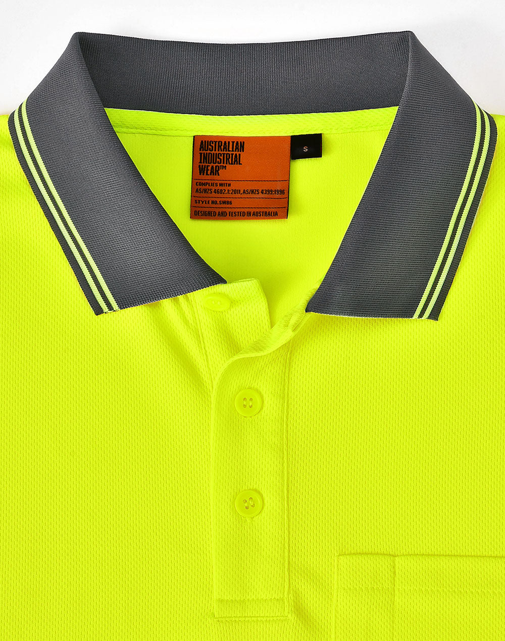 [SW86] Unisex Cooldry Segmented Safety L/S Polo