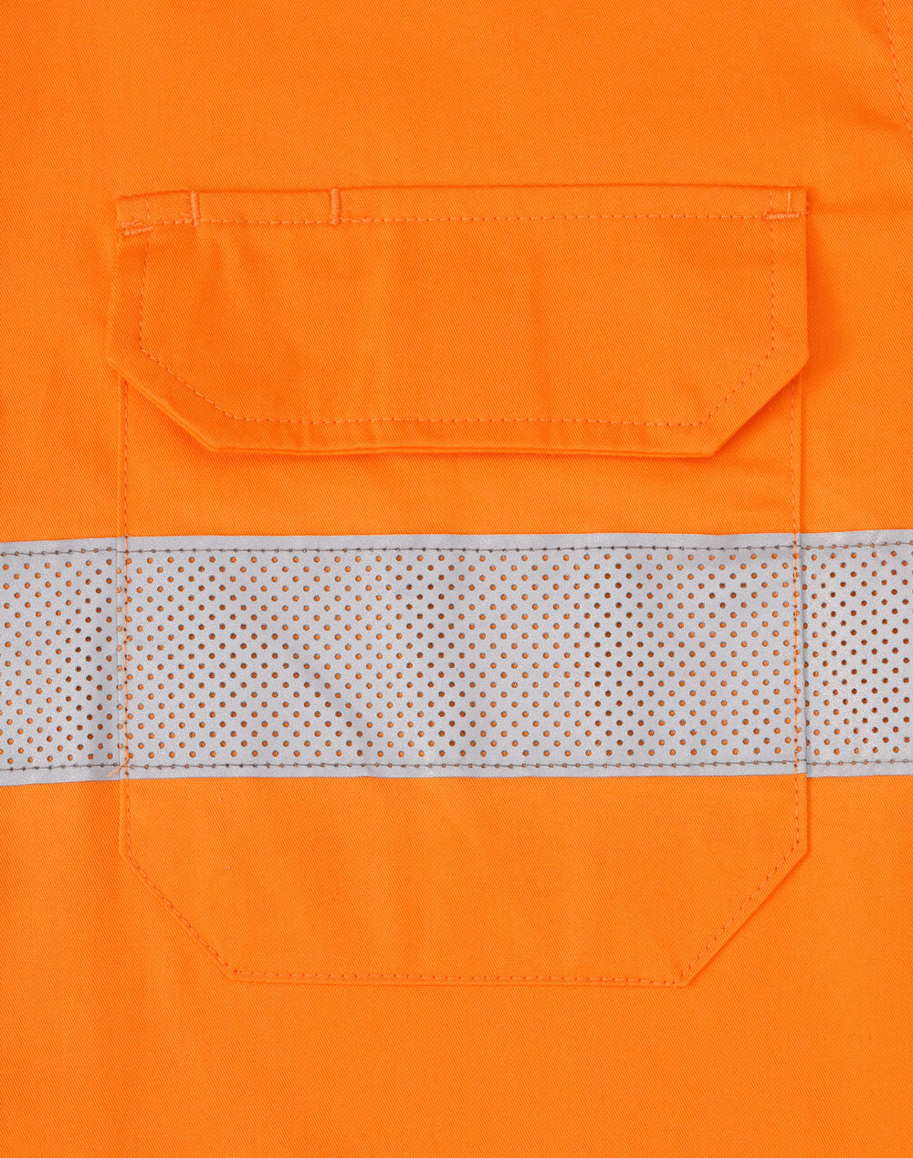 [SW87] Hi Vis Cool-Breeze Closed Front L/S Shirt (Perforated Tape)