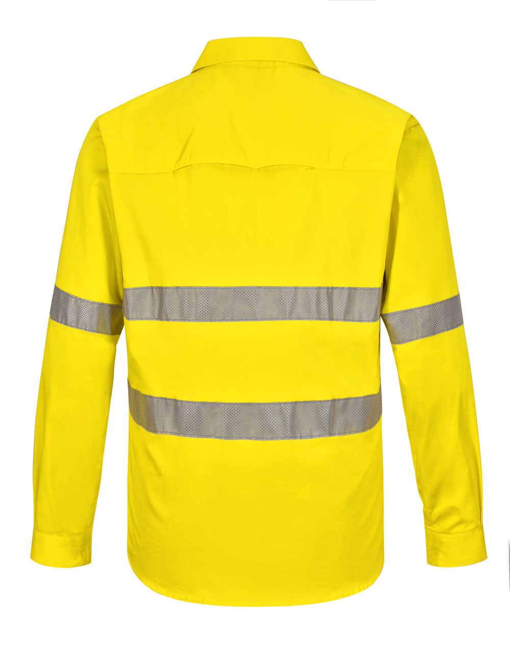 [SW87] Hi Vis Cool-Breeze Closed Front L/S Shirt (Perforated Tape)