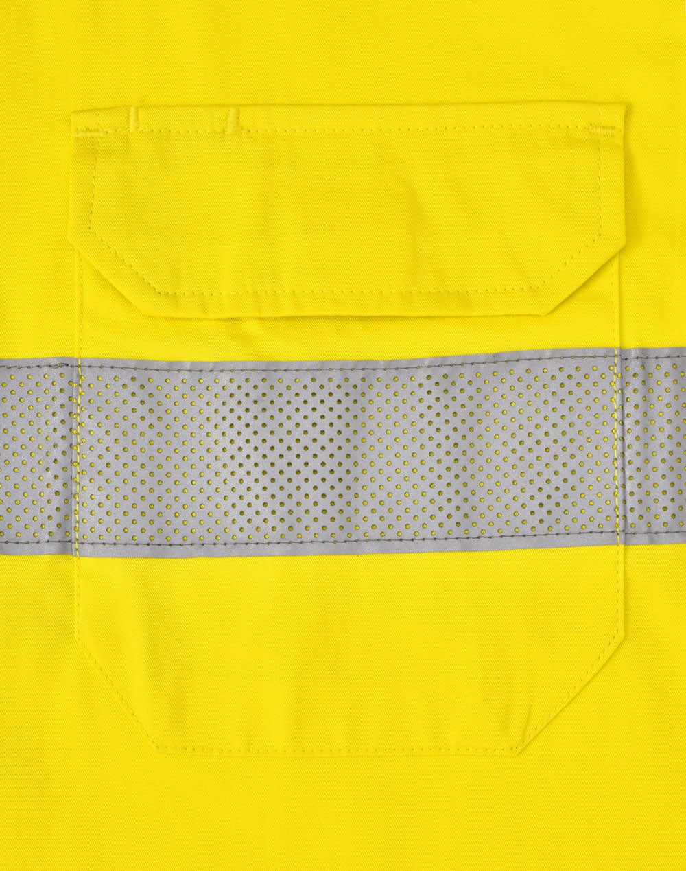 [SW87] Hi Vis Cool-Breeze Closed Front L/S Shirt (Perforated Tape)
