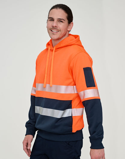 [SW88] Hi-Vis Two Tone Safety Hoodie With Segmented Tapes
