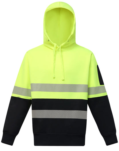[SW88] Hi-Vis Two Tone Safety Hoodie With Segmented Tapes