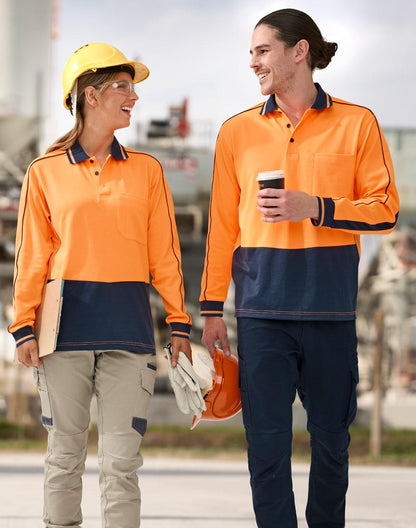 [SW90] Hi-Vis Sustainable Cool-Breeze Truedry Safety L/S Polo