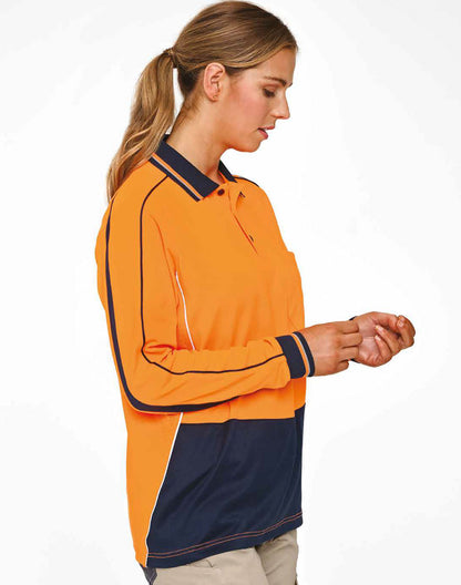 [SW90] Hi-Vis Sustainable Cool-Breeze Truedry Safety L/S Polo