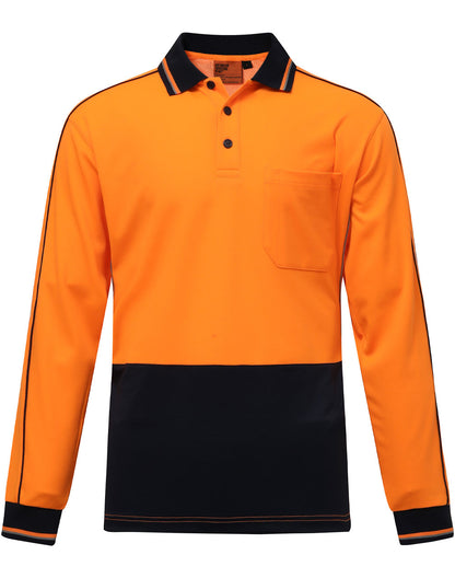 [SW90] Hi-Vis Sustainable Cool-Breeze Truedry Safety L/S Polo