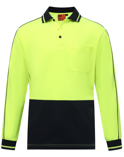 [SW90] Hi-Vis Sustainable Cool-Breeze Truedry Safety L/S Polo