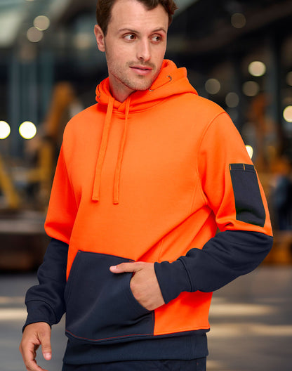 [SW91] Hi-Vis Two Tone Water Resistant Fleece Hoodie