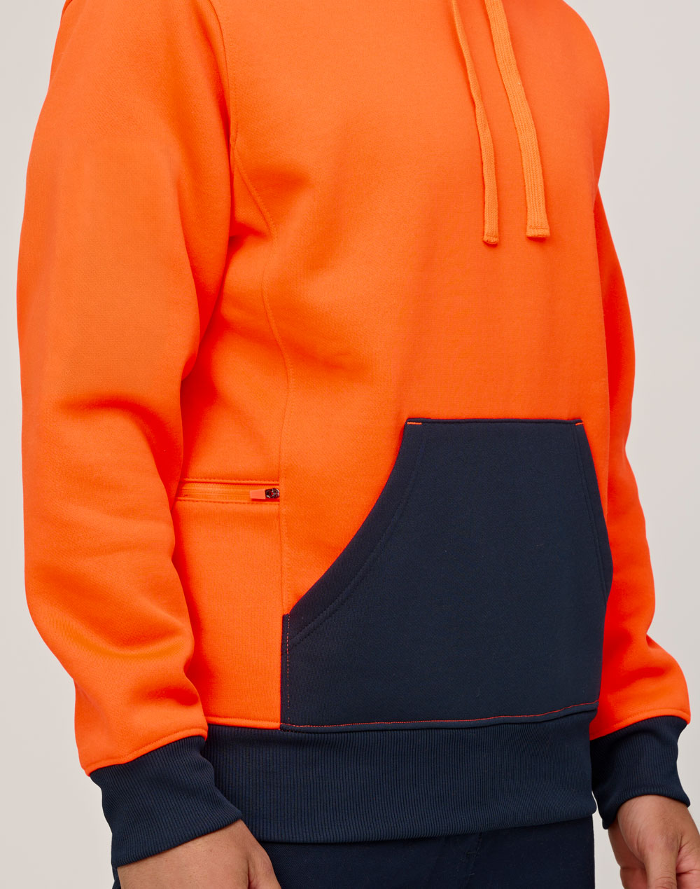[SW91] Hi-Vis Two Tone Water Resistant Fleece Hoodie