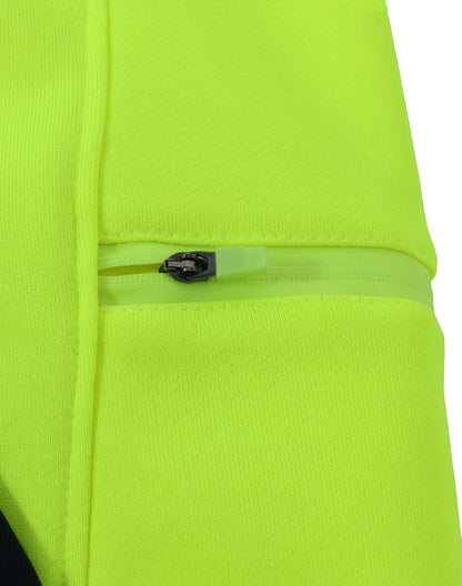 [SW91] Hi-Vis Two Tone Water Resistant Fleece Hoodie