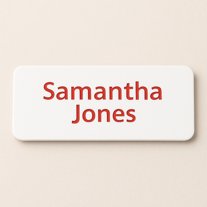 Engraved Name badge with pin (text - 1 line)