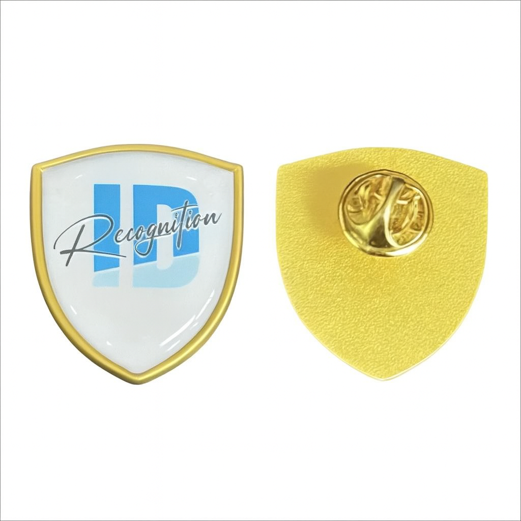 Shield Badge 25x30mm with Epoxy/Resin Dome