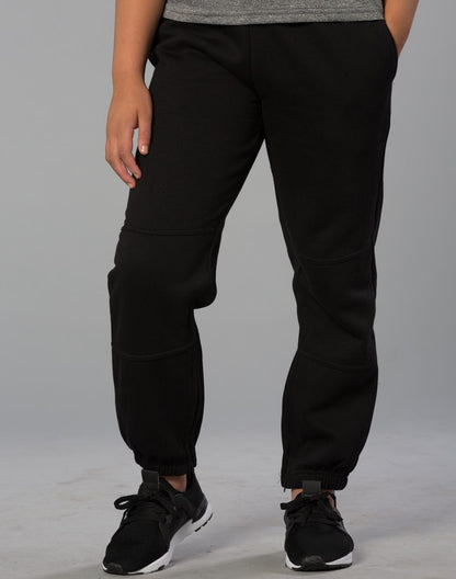 [TP01K] Kid's fleecy trackpants with Zip, Cuffs and knee padding