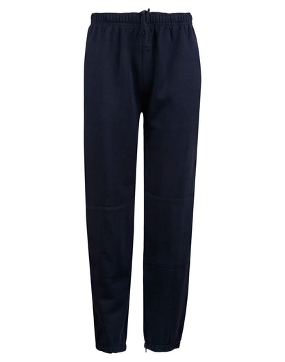 [TP01K] Kid's fleecy trackpants with Zip, Cuffs and knee padding