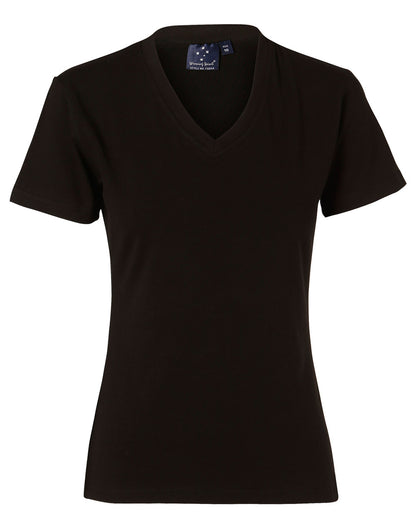 [TS04A] Ladies' V-Neck S/S Tee