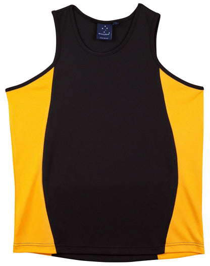 [TS19] Men's cooldry contrast mesh singlet