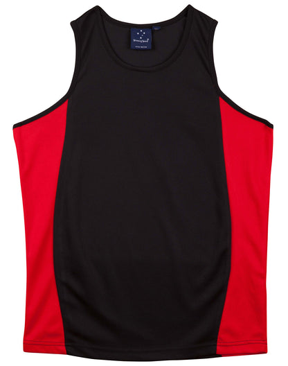 [TS19A] Men's Truedry Contrast Mesh Singlet