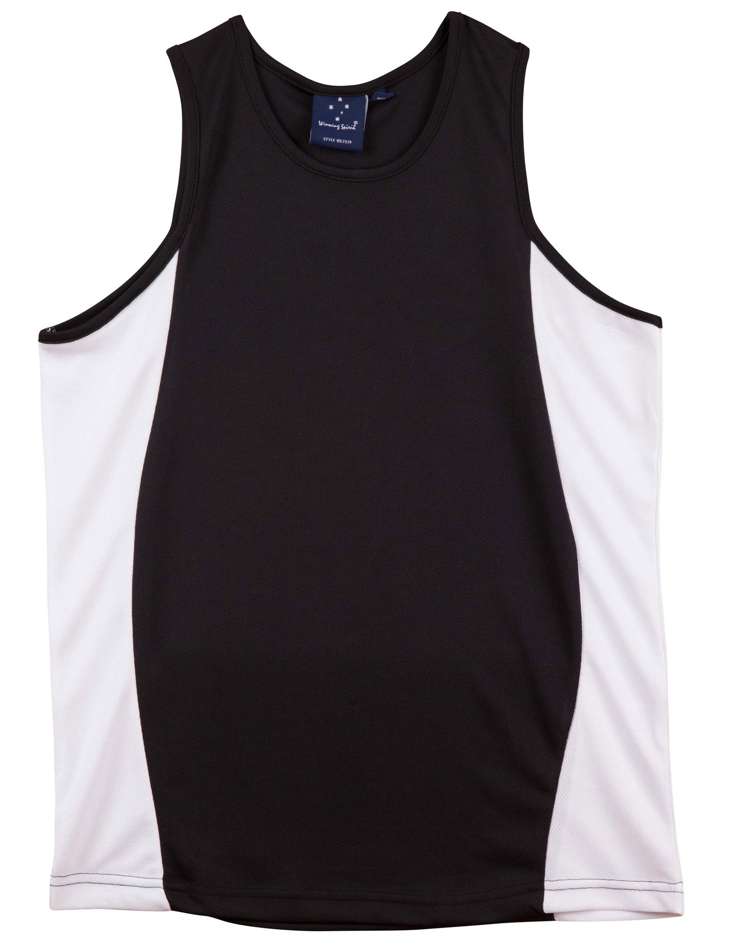 [TS19A] Men's Truedry Contrast Mesh Singlet