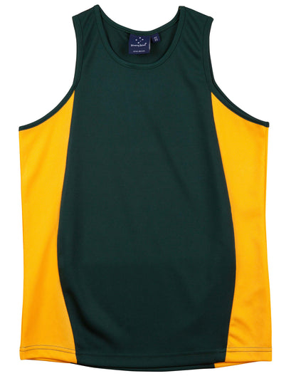 [TS19] Men's cooldry contrast mesh singlet