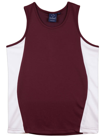[TS19] Men's cooldry contrast mesh singlet